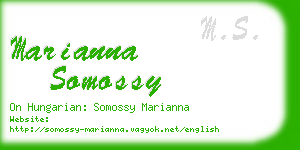 marianna somossy business card